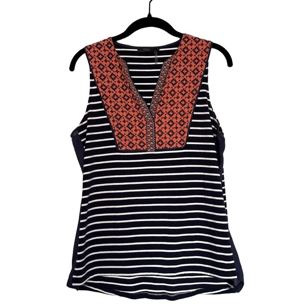 Anthropologie THML Embroidered Sleeveless Top | M